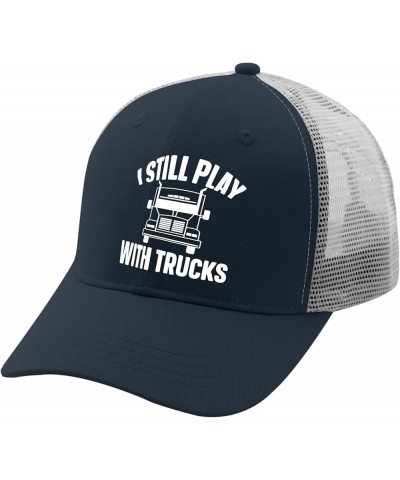 I Still Play with Trucks Trucker Hat Womens Cap Apricot Golf Hats Men Gifts for Daughter Workout Hats Marine Blue $12.53 Sun ...