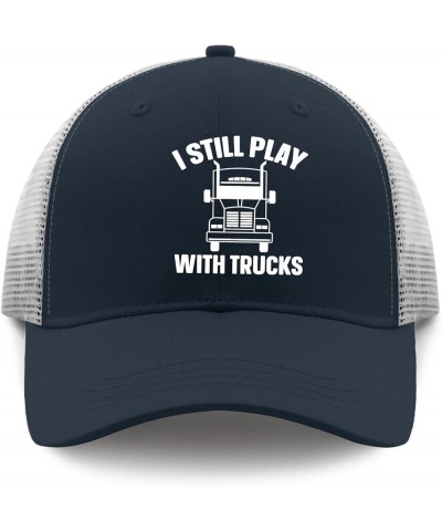 I Still Play with Trucks Trucker Hat Womens Cap Apricot Golf Hats Men Gifts for Daughter Workout Hats Marine Blue $12.53 Sun ...