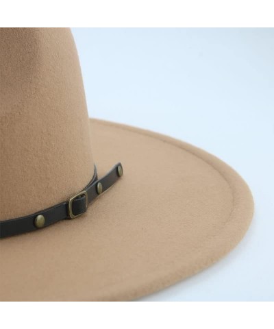 Fedora Hat Hats for Women Hats for Men 9.5Cm Felt Winter Hat Belt Wedding Street Dancer Fedoras Sombreros Dark En8 $26.17 Fed...