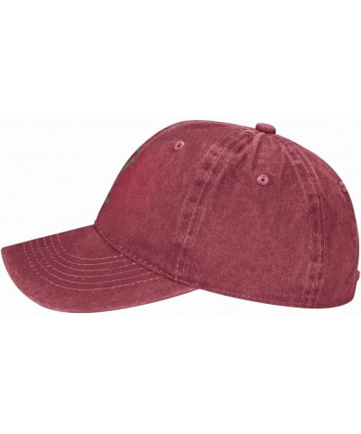 Cervical Cancer Warrior Awareness Dad Hat for Men Women Adjustable Washed Distressed Denim Hat Black Red $11.60 Baseball Caps