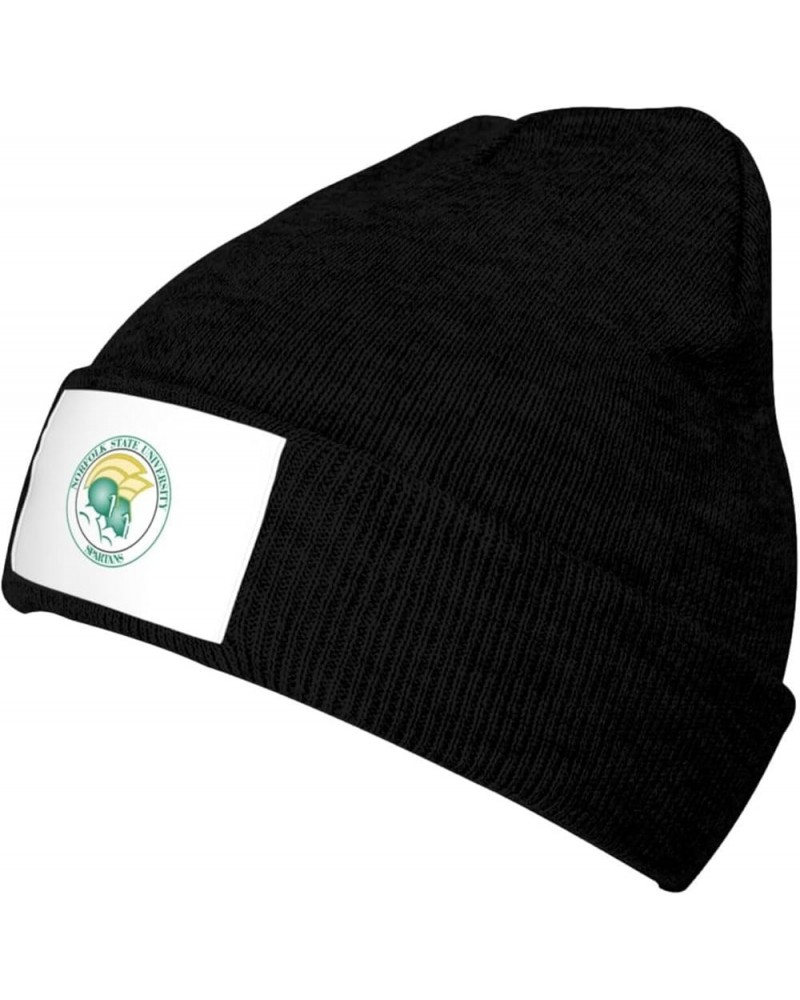 Norfolk A State University Logo Classic Warm Winter Knit Cap Fleece Lined Beanie Hat Black $11.45 Skullies & Beanies