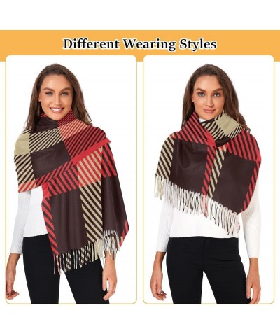 Colorful Plaid Women's Fashion Scarf Shawl, Autumn and Winter Soft and Warm Imitation Cashmere Shawl Scarf Style01 $13.51 Sca...