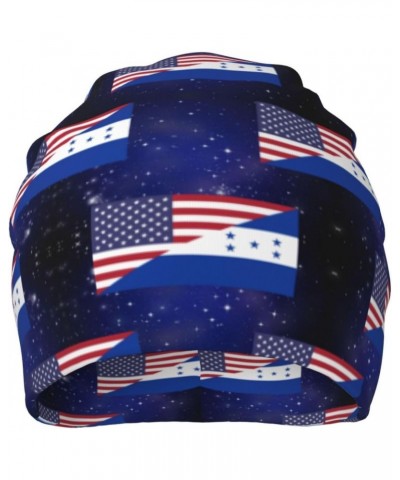 America Honduras Friendship Flag Comfort Elegance Knitted Hat Black Daily for Men Women $13.42 Skullies & Beanies