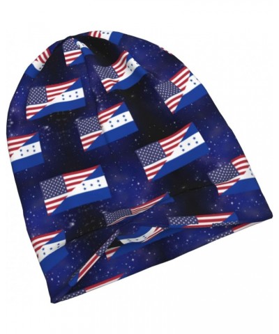 America Honduras Friendship Flag Comfort Elegance Knitted Hat Black Daily for Men Women $13.42 Skullies & Beanies