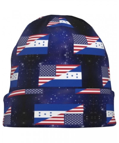 America Honduras Friendship Flag Comfort Elegance Knitted Hat Black Daily for Men Women $13.42 Skullies & Beanies