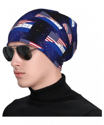 America Honduras Friendship Flag Comfort Elegance Knitted Hat Black Daily for Men Women $13.42 Skullies & Beanies