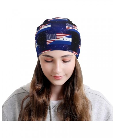 America Honduras Friendship Flag Comfort Elegance Knitted Hat Black Daily for Men Women $13.42 Skullies & Beanies