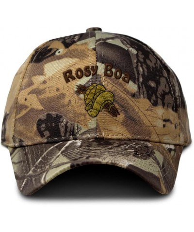 Custom Camo Baseball Cap Rosy Boa Reptiles Cotton Hunting Dad Hats for Men & Women Forest Tree Khaki Design Only $18.87 Baseb...