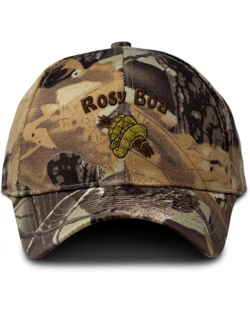 Custom Camo Baseball Cap Rosy Boa Reptiles Cotton Hunting Dad Hats for Men & Women Forest Tree Khaki Design Only $18.87 Baseb...