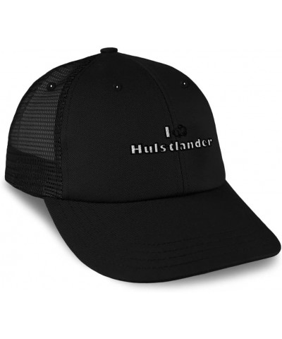 Custom Trucker Hat Baseball Cap I Rabbit Hulstlander Bunny Cotton Animal Dad Hats for Men & Women Black Design Only $15.94 Ba...