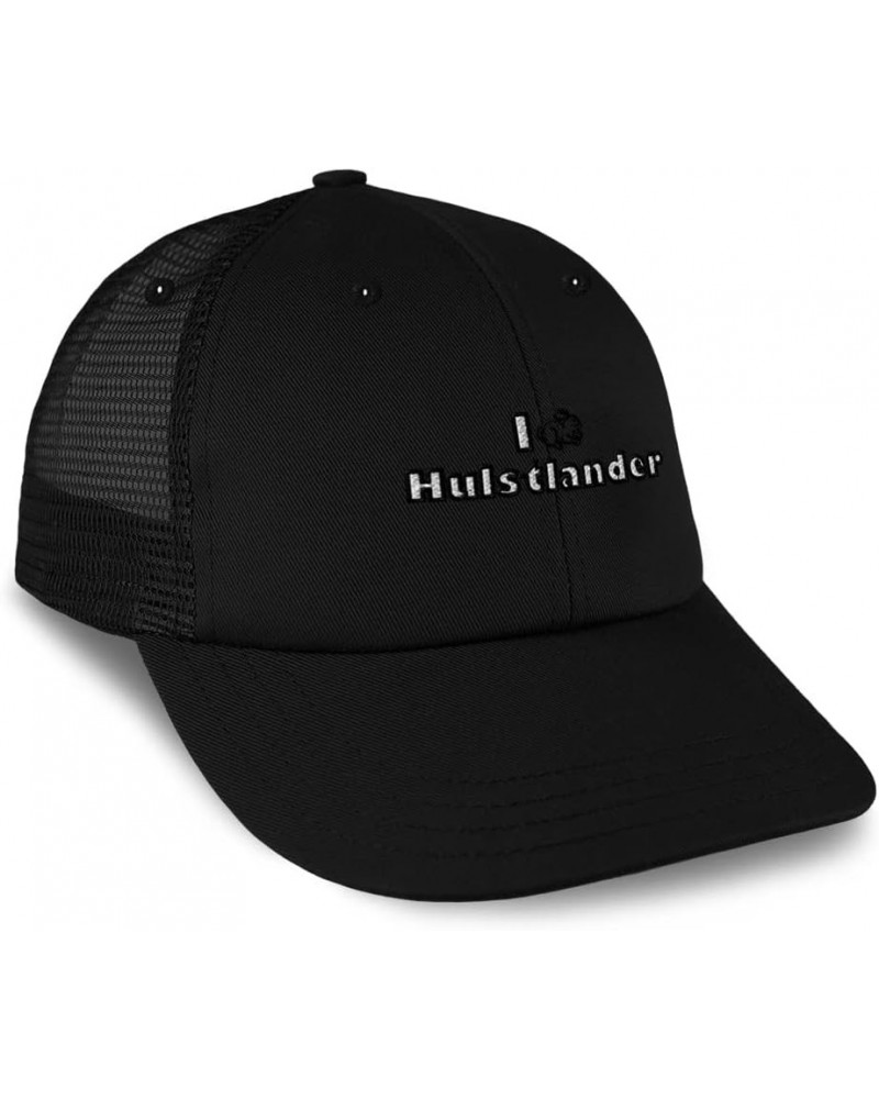 Custom Trucker Hat Baseball Cap I Rabbit Hulstlander Bunny Cotton Animal Dad Hats for Men & Women Black Design Only $15.94 Ba...