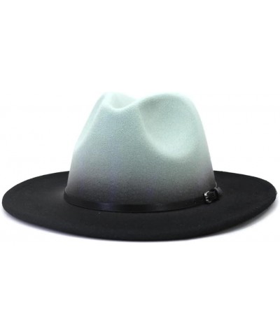 Unisex Four Seasons Casual Wool Felt Fedora Solid Color Flat Brim Classic Jazz Hat Color 5 $18.26 Fedoras