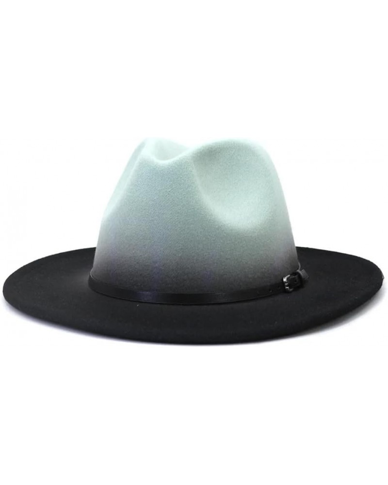 Unisex Four Seasons Casual Wool Felt Fedora Solid Color Flat Brim Classic Jazz Hat Color 5 $18.26 Fedoras