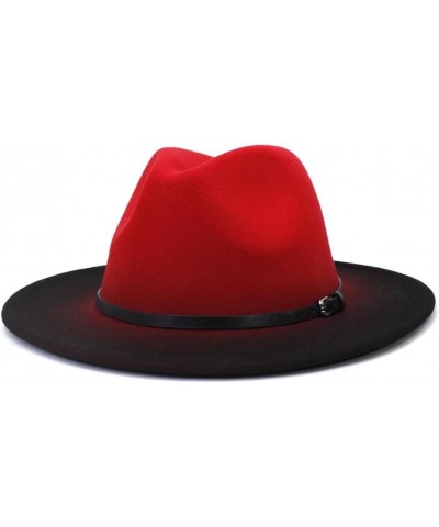 Unisex Four Seasons Casual Wool Felt Fedora Solid Color Flat Brim Classic Jazz Hat Color 5 $18.26 Fedoras