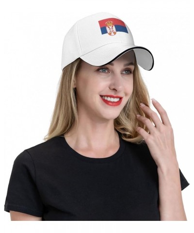 Serbian Flag Unisex Baseball Cap Fits Men Women Adjustable Dad Hat Sandwich Bill Cap White $9.01 Baseball Caps