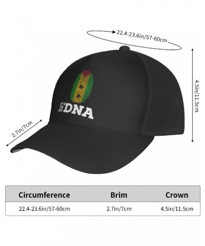 Sao Tome and Principe It's in My DNA Baseball Cap Men's and Women's Baseball Hat Adjustable Casual Outdoor Breathable Caps Tr...