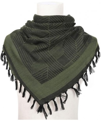 Soldier Scarf Military Desert Windproof Keffiyeh Head Neck Scarf Windproof Arab Wrap with Tassel 43x43 Inches Dark Grey $16.0...