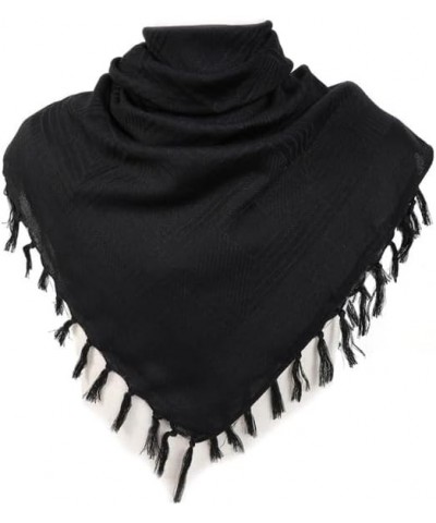 Soldier Scarf Military Desert Windproof Keffiyeh Head Neck Scarf Windproof Arab Wrap with Tassel 43x43 Inches Dark Grey $16.0...