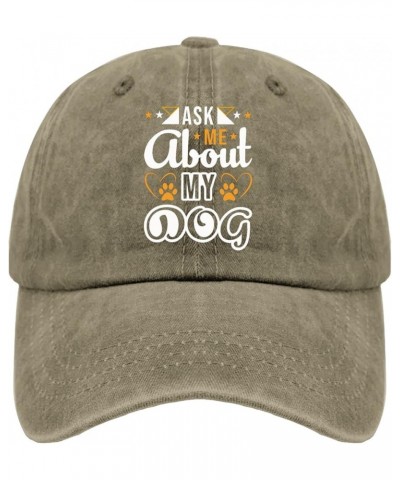 Trucker hat ddog Running hat Blue hat Gifts for Son Sun Hat Suitable for Summer Casual Pigment Khaki $9.87 Cowboy Hats