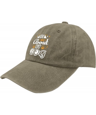 Trucker hat ddog Running hat Blue hat Gifts for Son Sun Hat Suitable for Summer Casual Pigment Khaki $9.87 Cowboy Hats