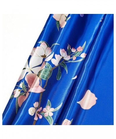 Silk Feeling Scarf Square Chiffon Scarf Solid Color Bandanas Retro Scarfs for Women Neck Scarf Purse Scarf C Blue Peach Bloss...