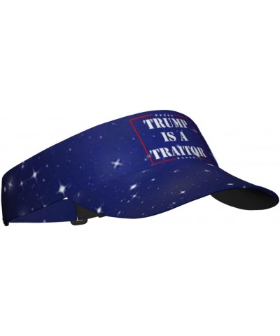 Trump is A Traitor Visor Cap Adjustable Uv Protection Sun Visor Hats Empty Top Baseball Hat for Women and Men Black $13.65 Vi...