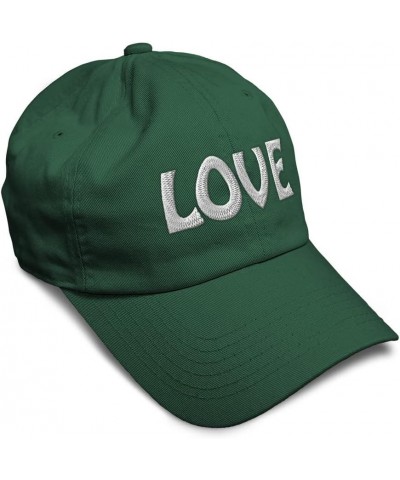 Soft Baseball Cap Love Spring Style Love Amusing Cotton Hysterical Dad Hats for Men & Women Forest Green $11.60 Baseball Caps