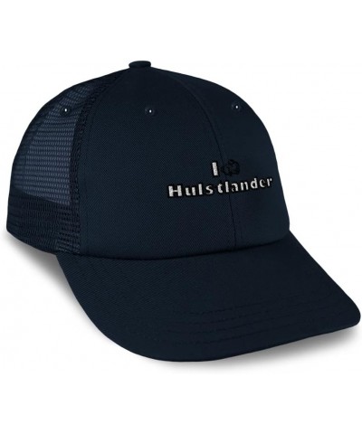 Custom Trucker Hat Baseball Cap I Rabbit Hulstlander Bunny Cotton Animal Dad Hats for Men & Women Navy Design Only $15.94 Bas...