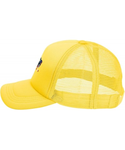 Mesh Hats Dad Caps Baseball Cap Adjustable Trucker Hat Unisex Adjustable Yellow $9.83 Baseball Caps