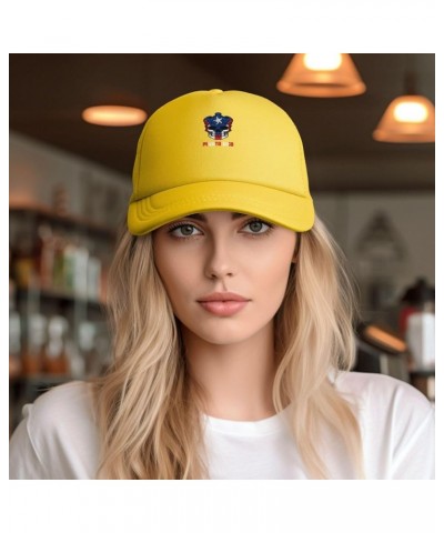 Mesh Hats Dad Caps Baseball Cap Adjustable Trucker Hat Unisex Adjustable Yellow $9.83 Baseball Caps