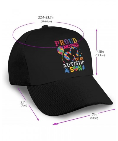 Proud Mother of an Autistic Son Baseball Cap Women Men Hat Outdoor Leisure Sun Hat Adjustable Truck Driver Baseball Caps Dad ...