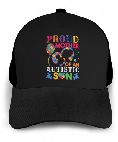 Proud Mother of an Autistic Son Baseball Cap Women Men Hat Outdoor Leisure Sun Hat Adjustable Truck Driver Baseball Caps Dad ...