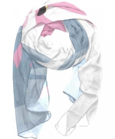 Head Scarf Fashion Chiffon Hair Scarf Scarves for Women Flamingo Scene $11.43 Scarves