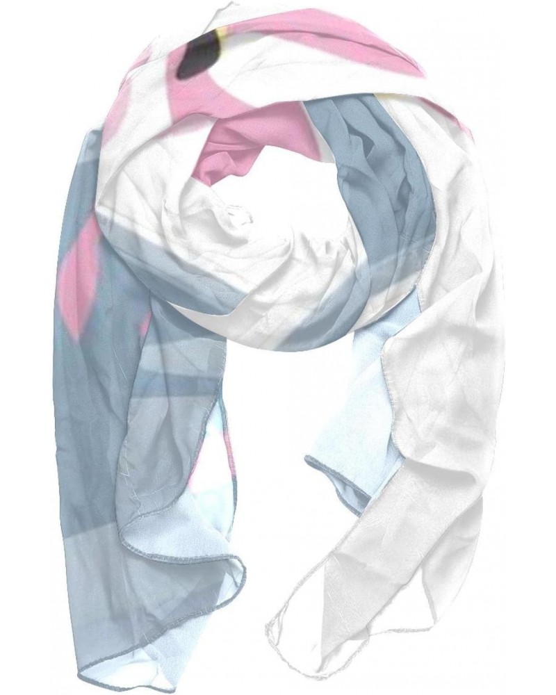 Head Scarf Fashion Chiffon Hair Scarf Scarves for Women Flamingo Scene $11.43 Scarves