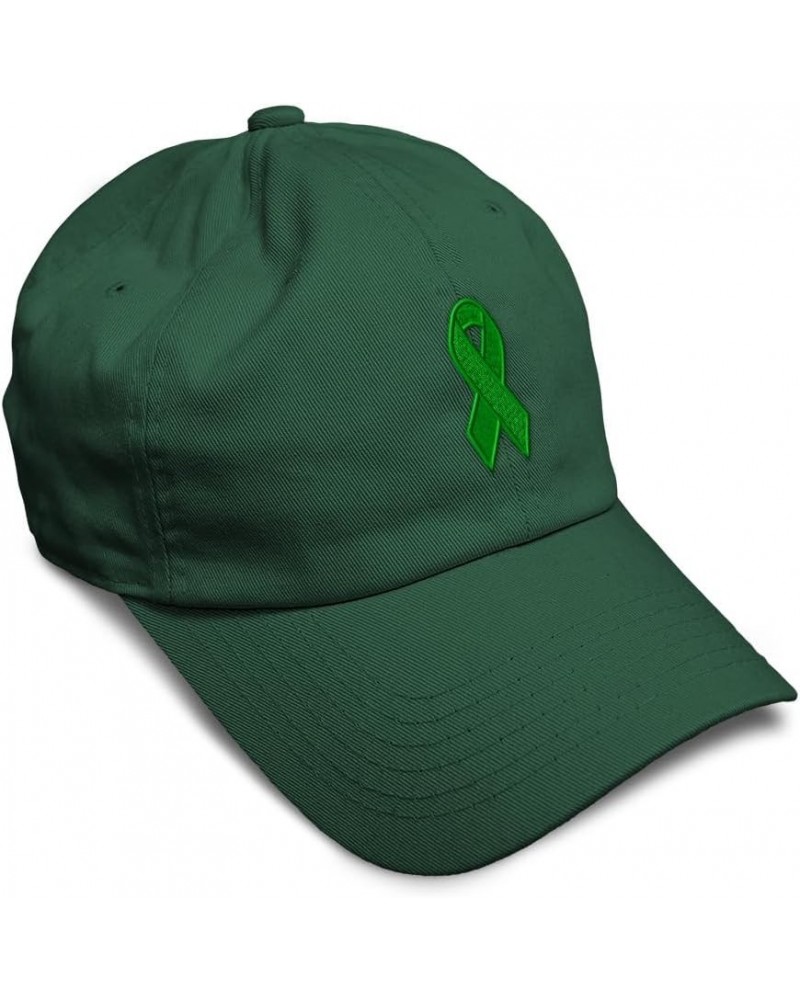 Soft Baseball Cap Cancer Support Symbol B Cotton Dad Hats for Men & Women Forest Green $12.76 Baseball Caps