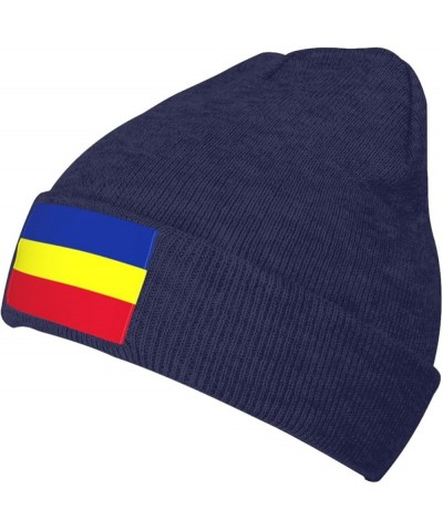 Flag of Kkf Beanie Hat for Men Women Soft Cozy Skull Cap Winter Warm Knit Hats Navy Blue $13.42 Skullies & Beanies