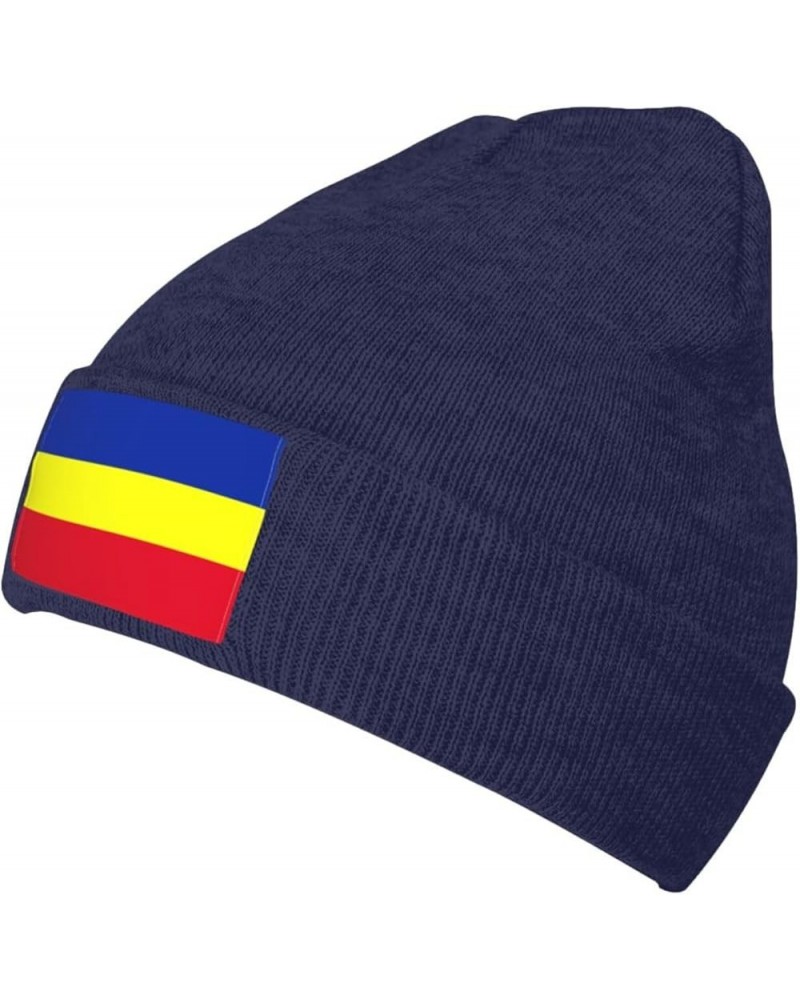 Flag of Kkf Beanie Hat for Men Women Soft Cozy Skull Cap Winter Warm Knit Hats Navy Blue $13.42 Skullies & Beanies