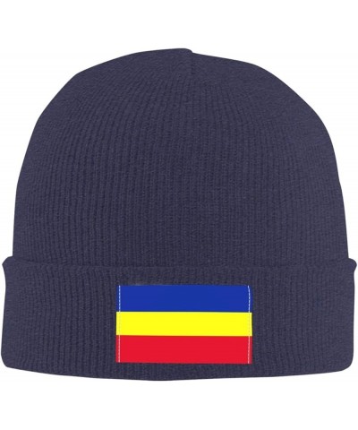 Flag of Kkf Beanie Hat for Men Women Soft Cozy Skull Cap Winter Warm Knit Hats Navy Blue $13.42 Skullies & Beanies