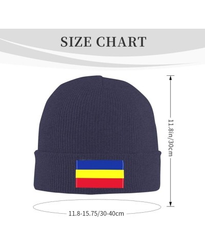 Flag of Kkf Beanie Hat for Men Women Soft Cozy Skull Cap Winter Warm Knit Hats Navy Blue $13.42 Skullies & Beanies