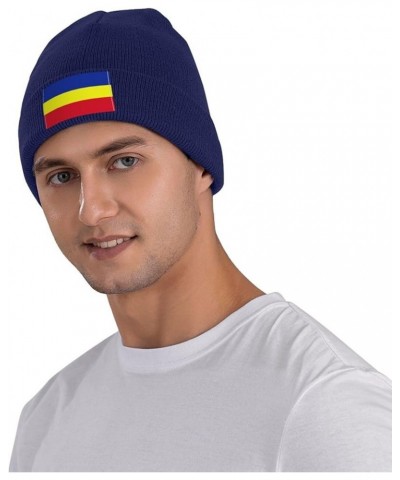 Flag of Kkf Beanie Hat for Men Women Soft Cozy Skull Cap Winter Warm Knit Hats Navy Blue $13.42 Skullies & Beanies