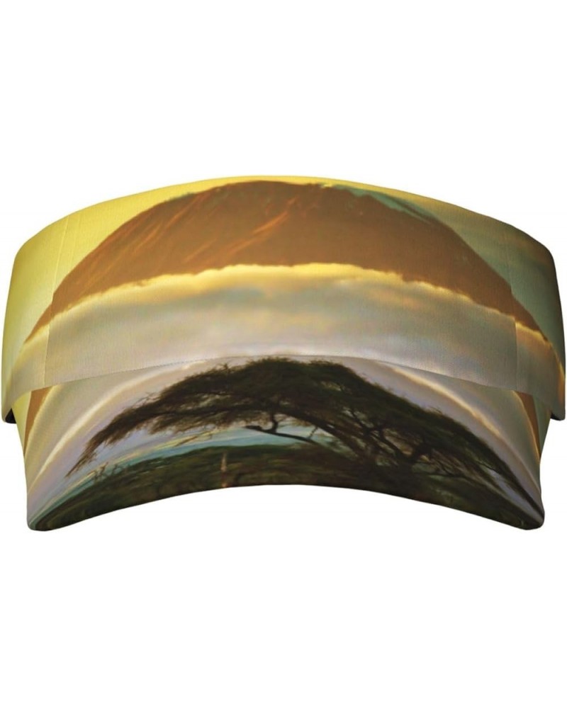 Forest Artwork Sport Sun Visors for Women Sun Visor Hats for Men Women, Adjustable Sun Hat Summer Hat Empty Top Baseball Cap ...