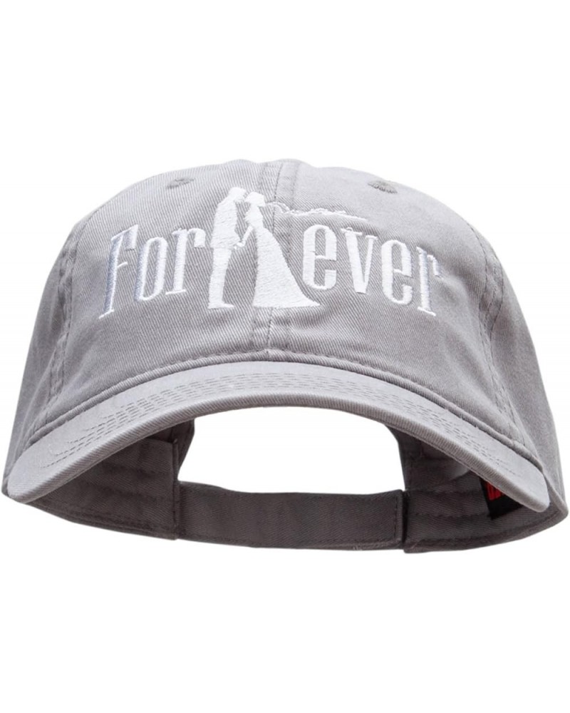 Forever Married Embroidered Deluxe Washed Twill Cap Grey $21.50 Baseball Caps