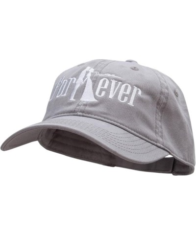 Forever Married Embroidered Deluxe Washed Twill Cap Grey $21.50 Baseball Caps