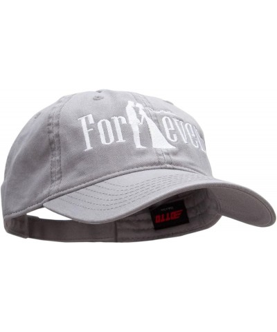 Forever Married Embroidered Deluxe Washed Twill Cap Grey $21.50 Baseball Caps