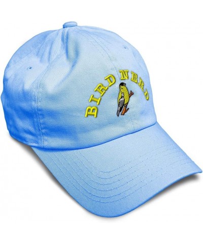 Soft Baseball Cap Animal Bird Wildlife Goldfinch Bird Nerd Birds Sparrow Dish Dad Hats for Men & Women Light Blue Design Only...