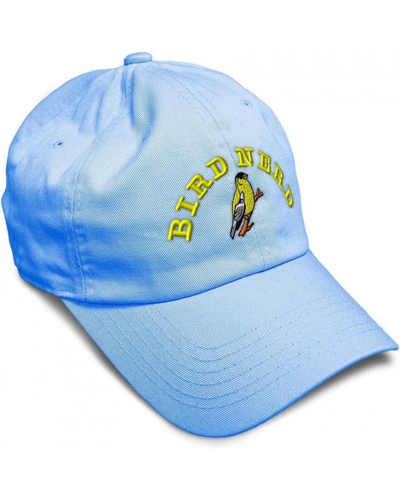 Soft Baseball Cap Animal Bird Wildlife Goldfinch Bird Nerd Birds Sparrow Dish Dad Hats for Men & Women Light Blue Design Only...