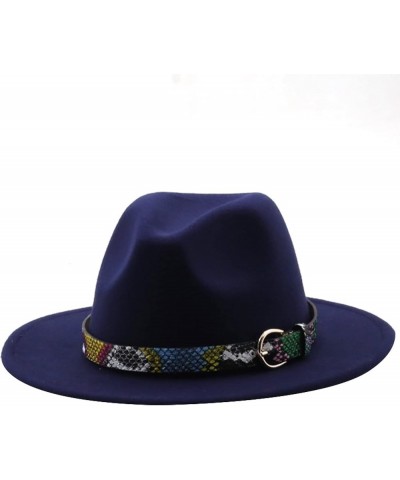 Women Men Fedora Hat Classic Wide Brim Wool Floppy Jazz Panama Caps Belt Buckle Church Formal Wedding Womens Hats Coffee1 $11...