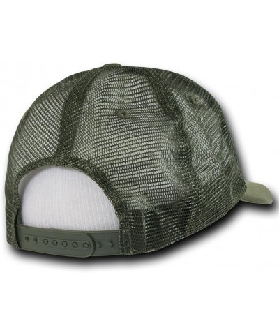 Vintage Washed Adjustable Mesh Trucker Baseball Cap Hat One Size Fits Most Olive $8.63 Baseball Caps