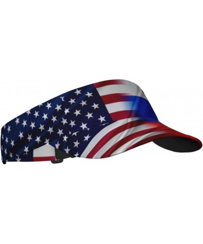 Sun Visors Slovenia America Flag Sunscreen Sport Baseball Empty Top for Women Men Black $12.16 Visors