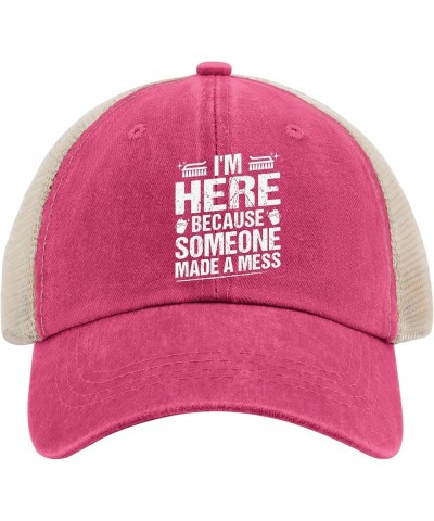 I'm Here Because You Broke Something Golf Hat Camp Hat AllBlack Mens Hat Gifts for Boyfriends Baseball Hat Pink $9.24 Sun Hats